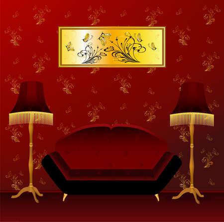 Beautiful classical interior in 3dの写真素材