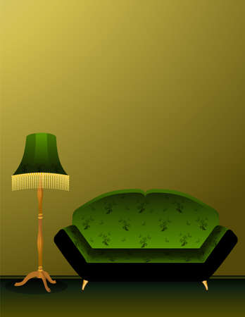 Beautiful classical interior in 3dの写真素材