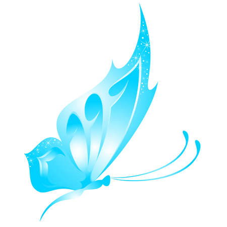 beautiful tropical butterflyのイラスト素材
