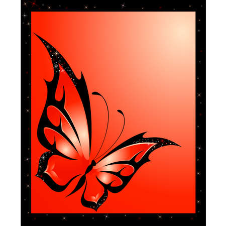 beautiful tropical butterflyのイラスト素材