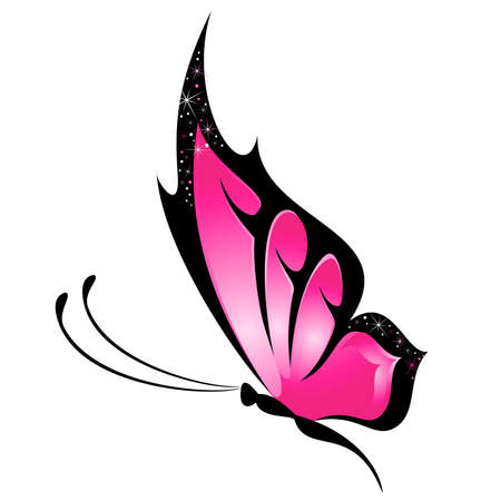 beautiful tropical butterflyのイラスト素材