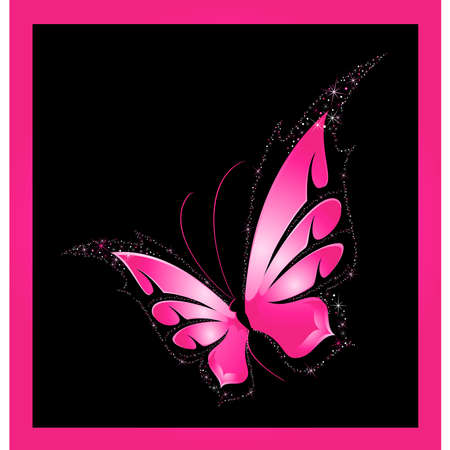 beautiful tropical butterflyのイラスト素材