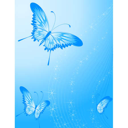 beautiful tropical butterflyのイラスト素材