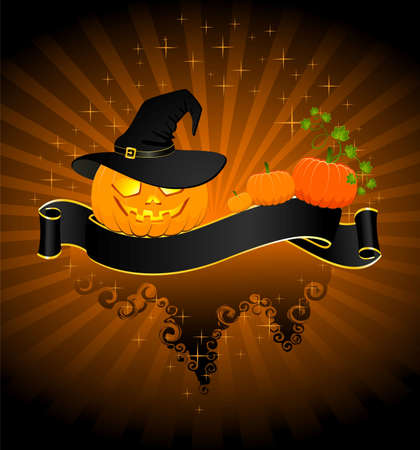  The carved face of pumpkin glowing on Halloweenの写真素材
