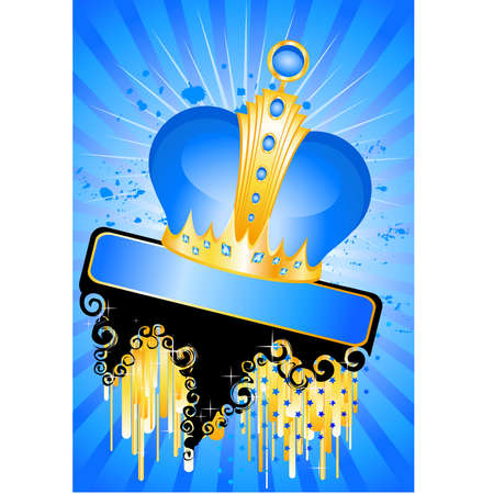  beautiful gold crown on a bright background for the designのイラスト素材