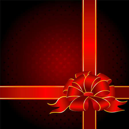 beautiful gift with a big red bow for christmastidesのイラスト素材