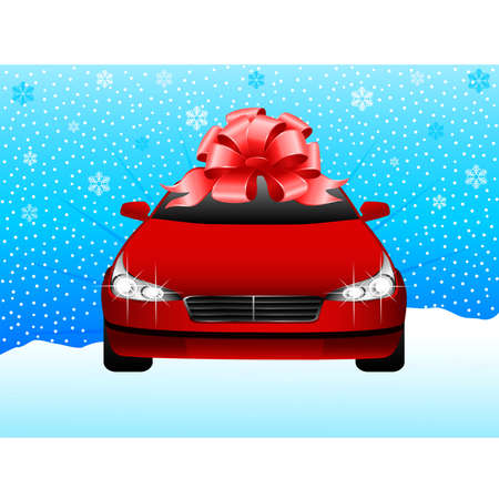 beautiful sporting car on a background a winter background for a designのイラスト素材