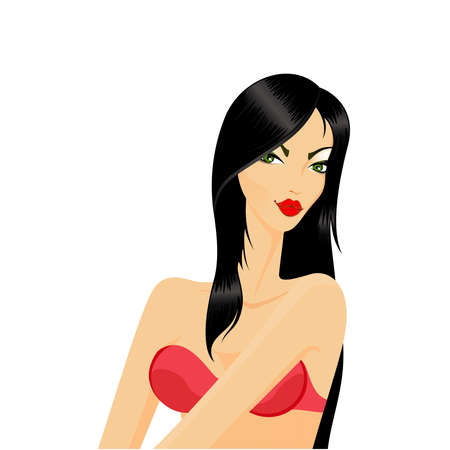 The beautiful womanのイラスト素材