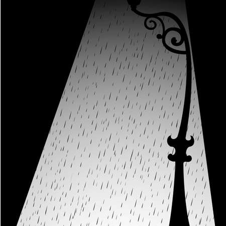 Silhouette of a lantern in the eveningのイラスト素材