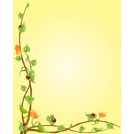 Beautiful framework from leavesのイラスト素材