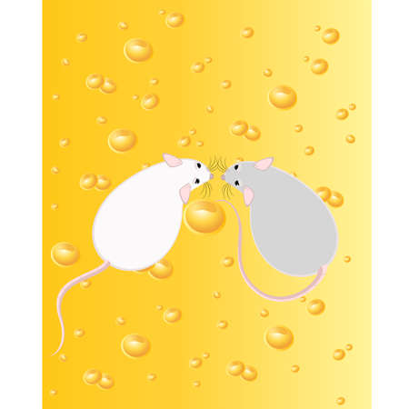 Two mice のイラスト素材