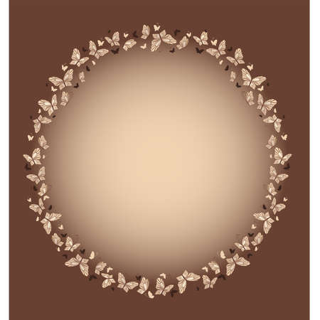 Grunge background with tropical butterfliesのイラスト素材