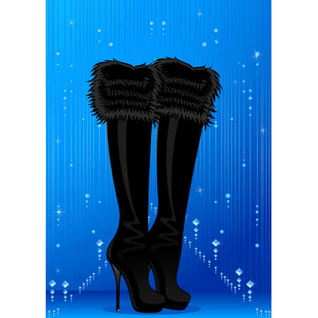 Beautiful female sexy shoes against for designのイラスト素材