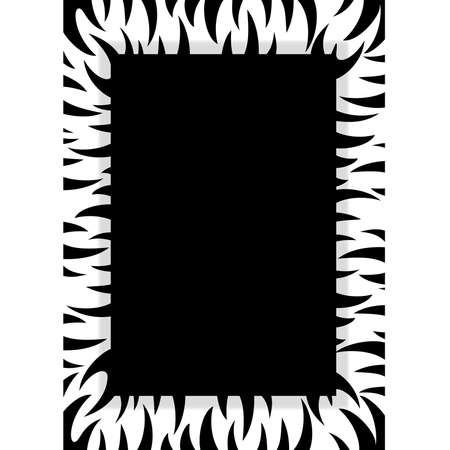 Beautiful framework with strips of a tigerのイラスト素材