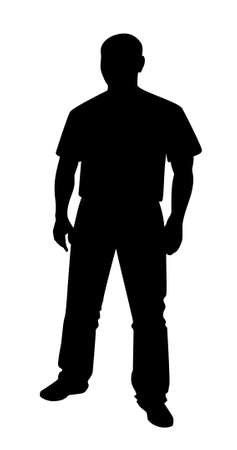 silhouette of manの写真素材