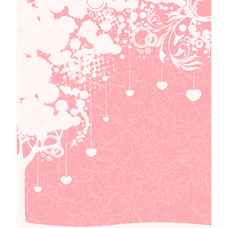 abstract tree with hearts.のイラスト素材