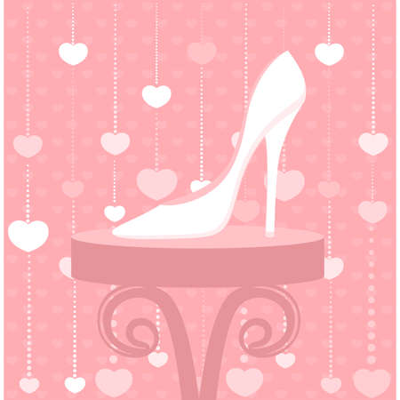 fashion footwear sales in the window of shopのイラスト素材
