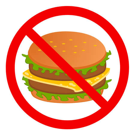 vector cheeseburger on white backgroundのイラスト素材