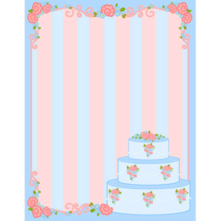 Vector valentine`s day frame with sweet cupcake for designのイラスト素材