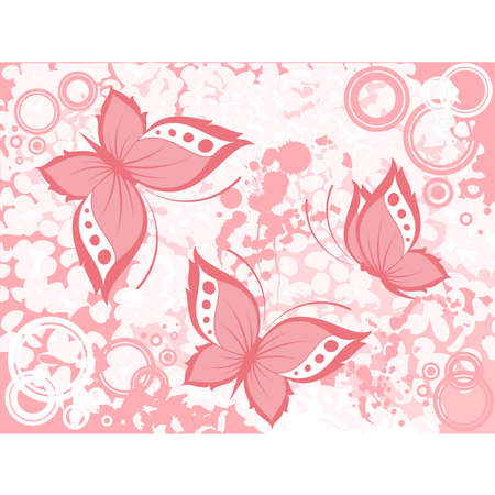 Beautiful butterfly on a backgroundのイラスト素材