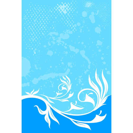 grunge floral abstract backgroundのイラスト素材