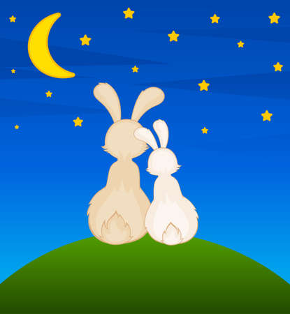 cartoon little toy rabbitsの写真素材