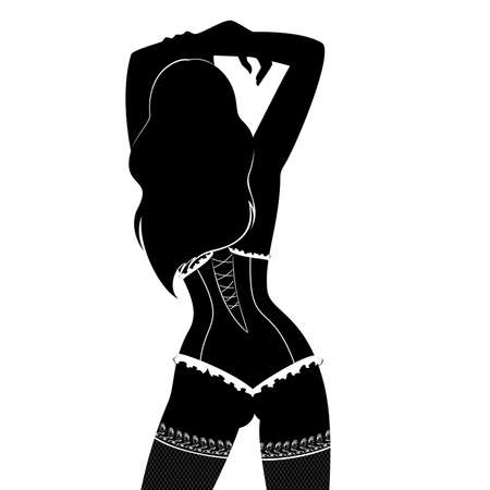 sexy women dances stripteaseのイラスト素材