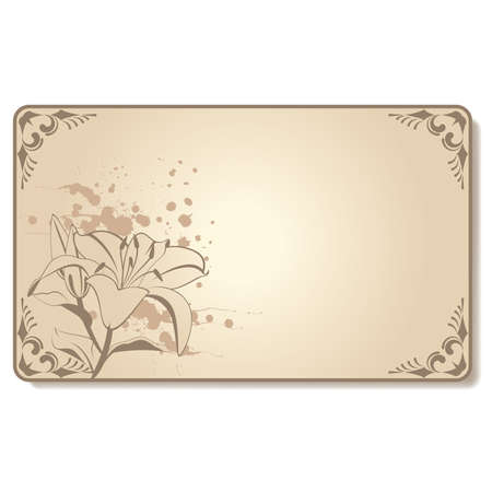 abstract visiting-card with beautiful flowersのイラスト素材