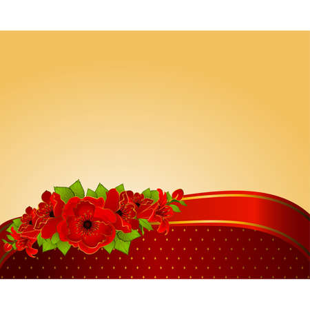 Background with beautiful red poppyのイラスト素材