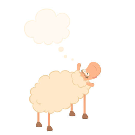 cartoon sheepのイラスト素材