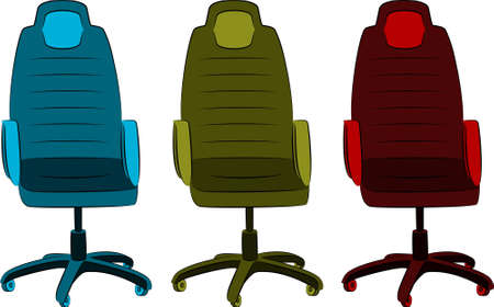 The office chair from imitation leatherの写真素材