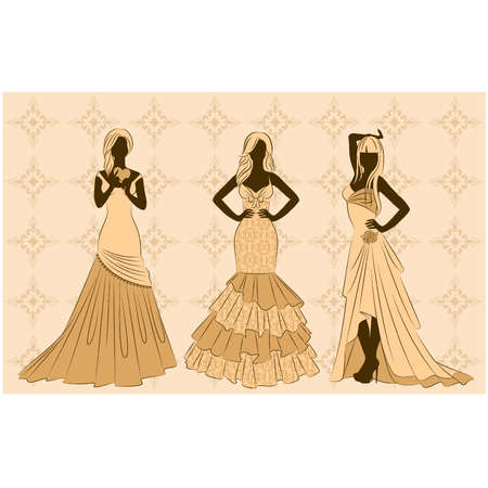 vector Illustration of beautiful brideのイラスト素材