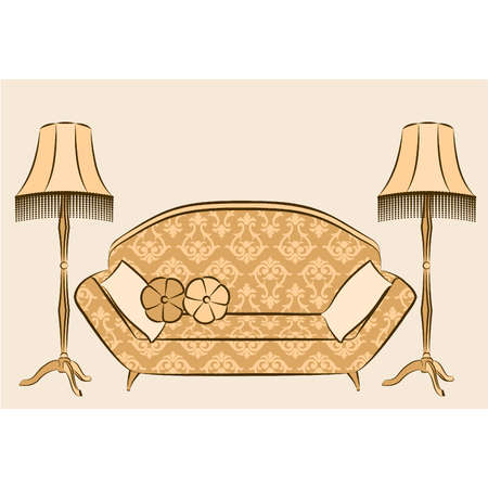 Beautiful classical interior for design. Vectorのイラスト素材