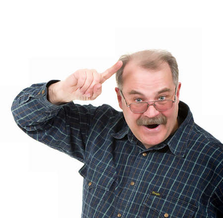 Portrait of a old man with glasses