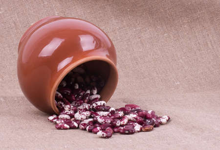 Color kidney beans in a bowl isolated on a background