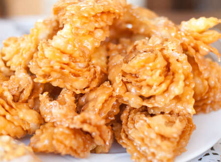 Tasty fresh cake with honeyの写真素材