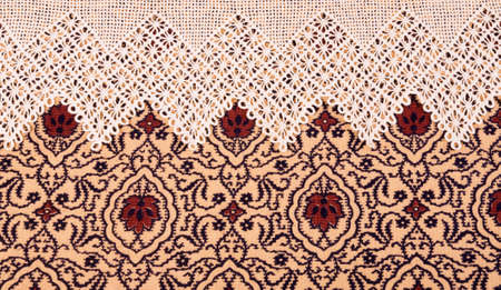 Vintage lace with ornaments
