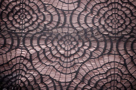 Black fabric with ornamentの写真素材