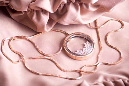 Beautiful jewelry on backgroundの写真素材