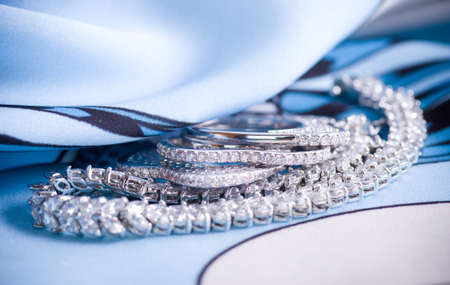 Beautiful jewelry on backgroundの写真素材