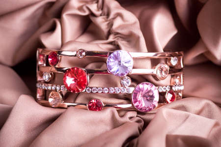 Beautiful jewelry on backgroundの写真素材