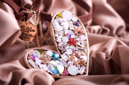 Beautiful jewelry on background
