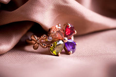 Beautiful jewelry on backgroundの写真素材