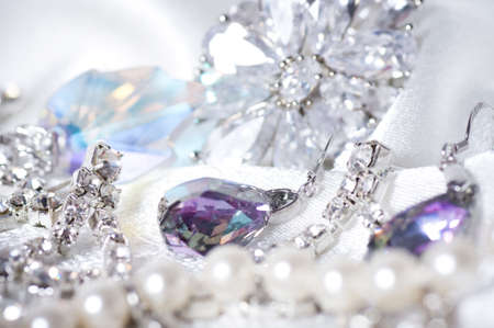 Beautiful jewelry on backgroundの写真素材