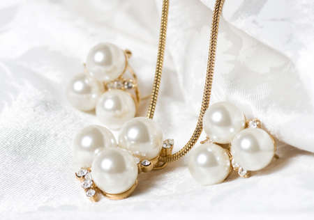 Beautiful jewelry on background