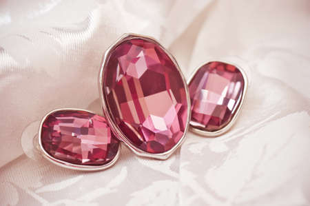 Beautiful jewelry on backgroundの写真素材