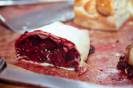 Tasty fruit strudelの写真素材