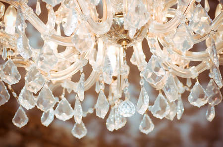 Vintage crystal lamp details