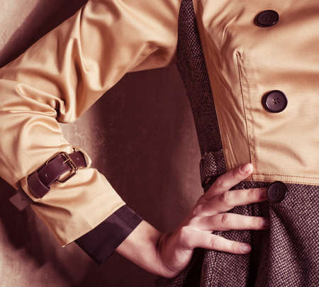 Fashionable female coatの写真素材