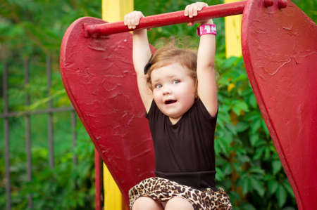 Summer portrait of beautiful baby girl